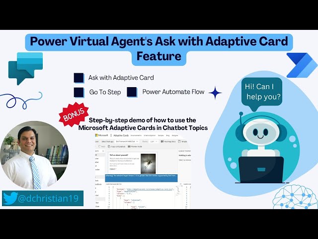 Power Virtual Agents Ask with Adaptive Card Feature