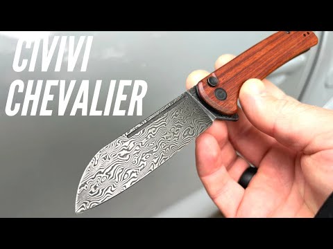 Civivi Chevalier Knife: Classy, Very Classy EDC - Damascus, Wood Handles