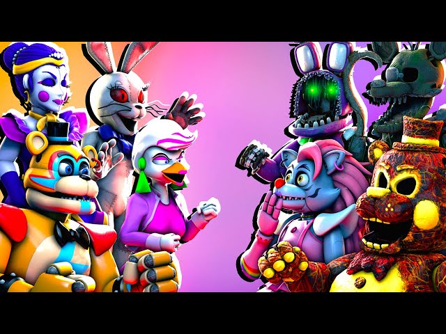 Five Nights at Freddy's VS Security Breach FIGHT MOVIE