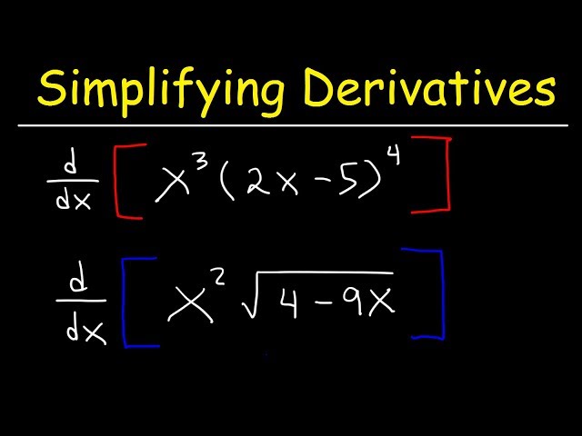 Simplifying Derivatives