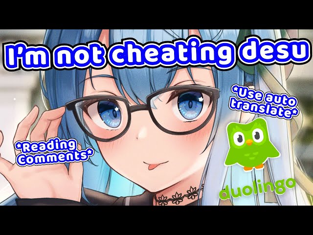 When Suisei Keeps Cheating on Duolingo【Hololive | Osekkai VA | Hoshimachi Suisei】