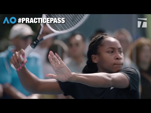 Coco Gauff at the 2020 Australian Open, Second Round | Practice Pass
