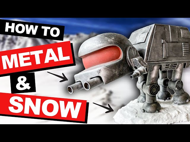 Star Wars AT-AT Chibi - Rub-On Metallics, and Creating a Snowy Base | Step-By-Step Tutorial