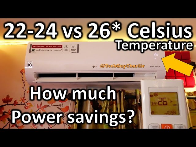 Inverter AC kWh consumption at 22 - 24 vs 26*C temperature (how much energy will you save)