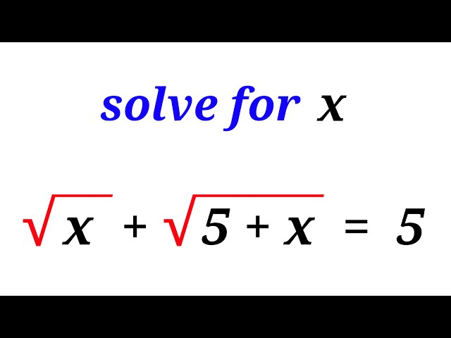 A wonderful equation! How to solve it quickly?