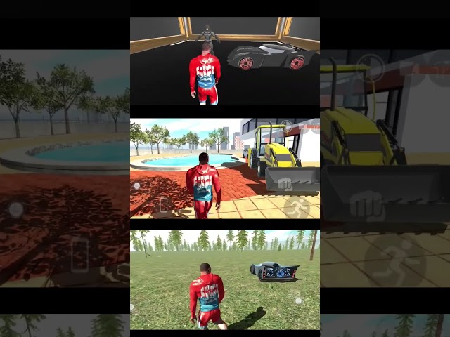 JCB + batman car and bmw in Indian bike driving 3d gameplay