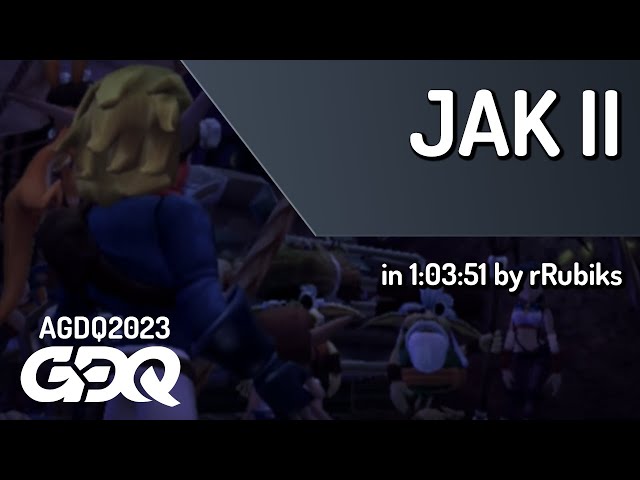 Jak II by rRubiks in 1:03:51 - Awesome Games Done Quick 2023