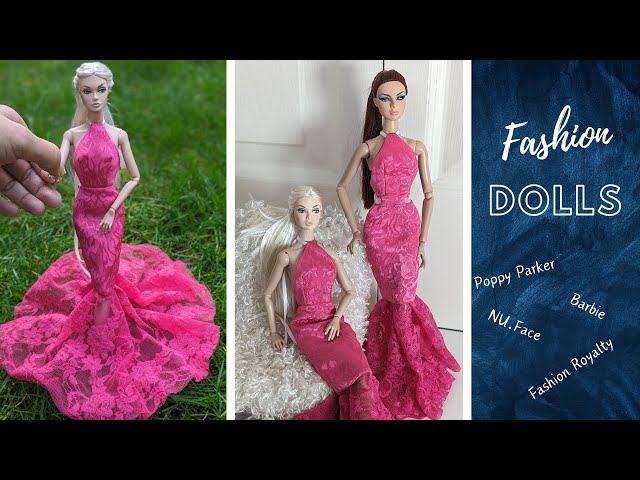 Sweet Pinky for Spring ❤️Dress for Dolls | Miniature Mermaid gown for Barbie | Doll sewing