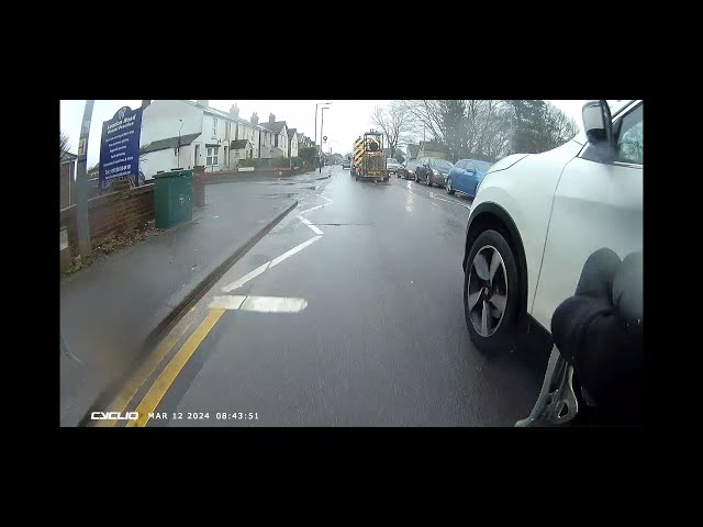 T88ODS Nissan Qashqai driver close pass of cyclist, Essex Police result; Course or Conditional Offer