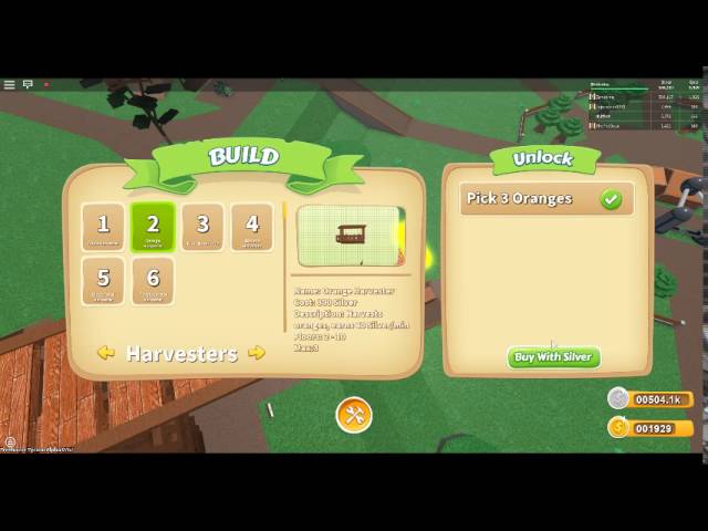 Roblox Treehouse Tycoon harvester glitch