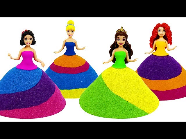 DIY Kinetic Sand Dresses for Princess Miniature Dolls