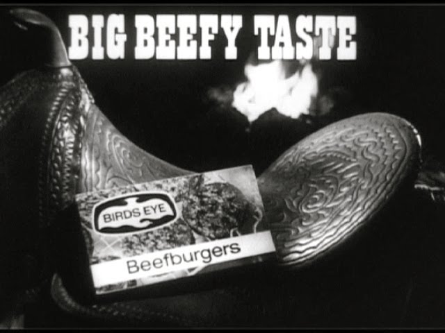 Birds Eye Beefburger Ad 1960s - Cowboy