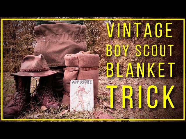 Vintage Boy Scout Blanket Trick