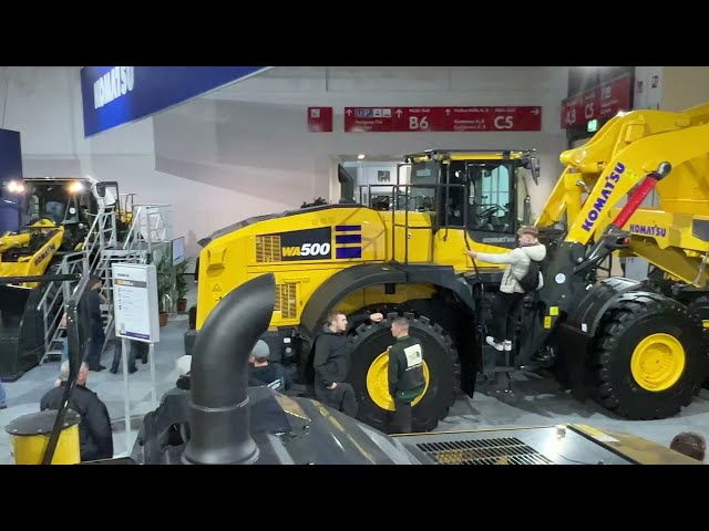 Full Tour Of The Komatsu Booth - A Look Inside The New Machinery Cabin - Bauma Expo 2022 - 4k