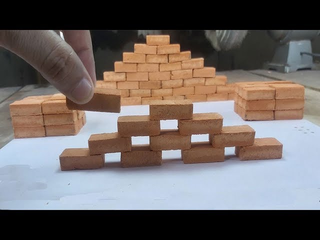 BRICKLAYING Model - How to Make Mini Bricks By Manual Easy Way at Home