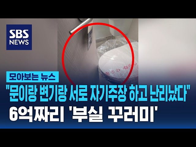 "문이랑 변기랑 서로 자기주장하고 난리 났다"…'부실 꾸러미' 6억짜리 아파트 / SBS / 모아보는 뉴스