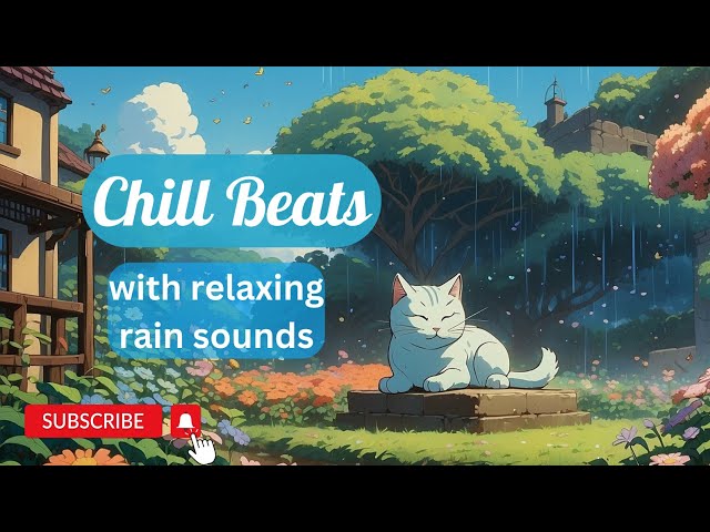How to fall asleep quickly 🌙 Rainy lofi beats with relaxing rain sounds to help you destress 🌦️