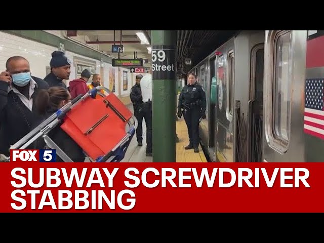 Subway rider randomly stabbed with screwdriver