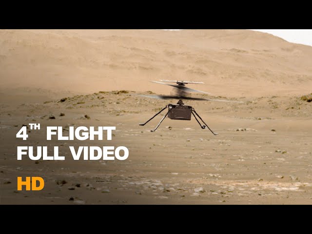 Fourth Flight Of Ingenuity Mars Helicopter Full HD Video