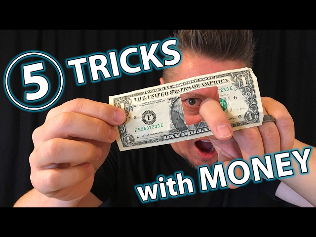 5 AWESOME MAGIC TRICKS with MONEY!!