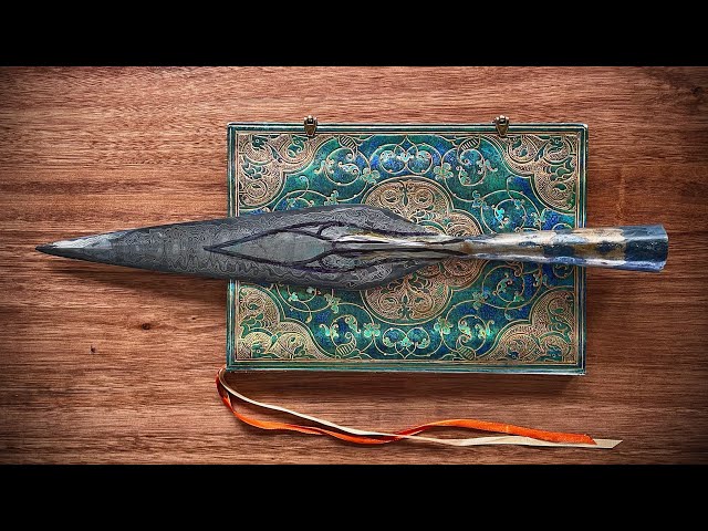 Forging of an Elvish Meteorite Damascus Spear: Anguirel (Iron of the fiery star)