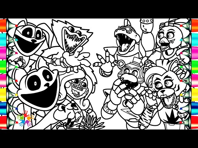 Poppy Playtime 3 vs FNAF Security Breach / Coloring Pages / NCS Music