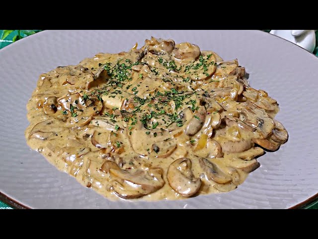 Recipe for creamy mushroom sauce❗ Simple and very tasty🔝