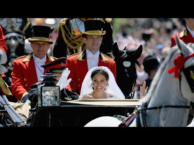 The Royal Wedding: The Duke and Duchess of Sussex depart for a Carriage Procession
