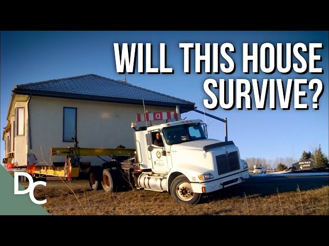 This House Almost Slides Off The Icy Road! | Massive Moves | @DocoCentral