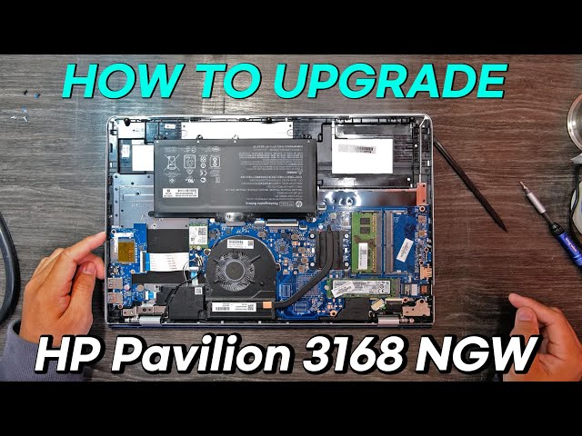HP Pavilion 3168 NGW Laptop - Upgrade RAM, SSD, Battery