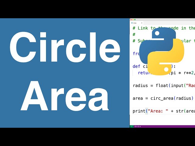 Area Of A Circle | Python Example