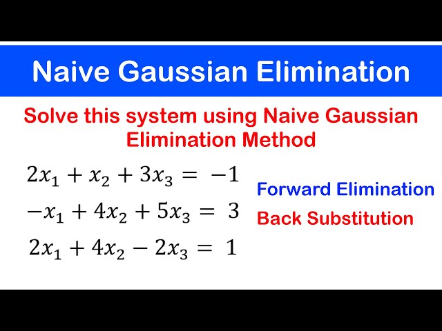 🟢01a - Intro to Naive Gaussian Elimination - Example 1