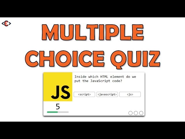Create a Multiple Choice Quiz App Using JavaScript | JavaScript Project For Beginners