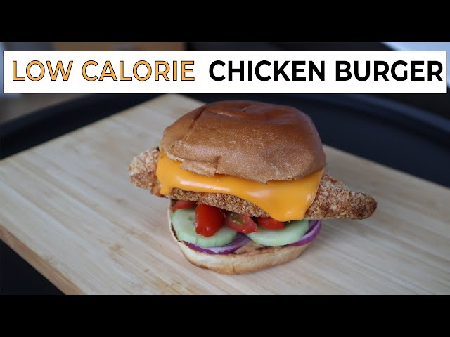 Low Calorie Crispy fried Chicken Burger Recipe |  Healthy Anabolic Burger Recipe for Weight Loss