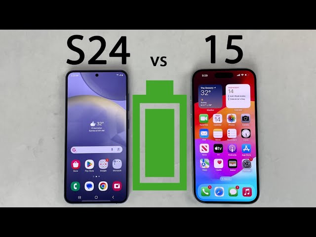 Galaxy S24 vs iPhone 15 Battery Life DRAIN Test