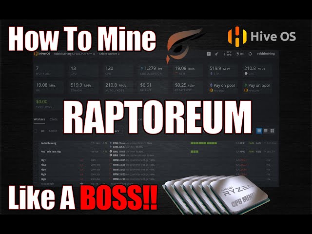 How To Mine RAPTORUM | Like A BOSS!!! HIVE OS Edition