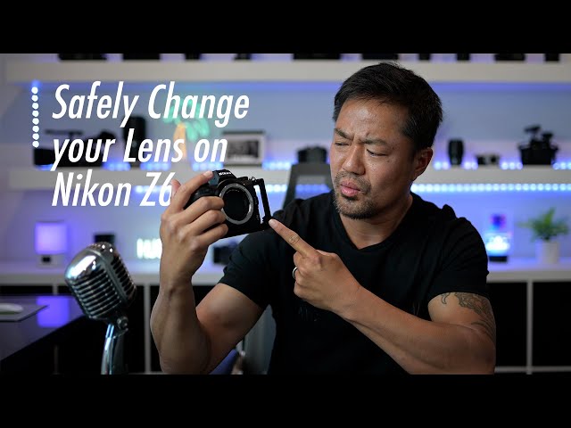 How to protect your sensor when changing your lens on Nikon Z6 mirrorless camera.
