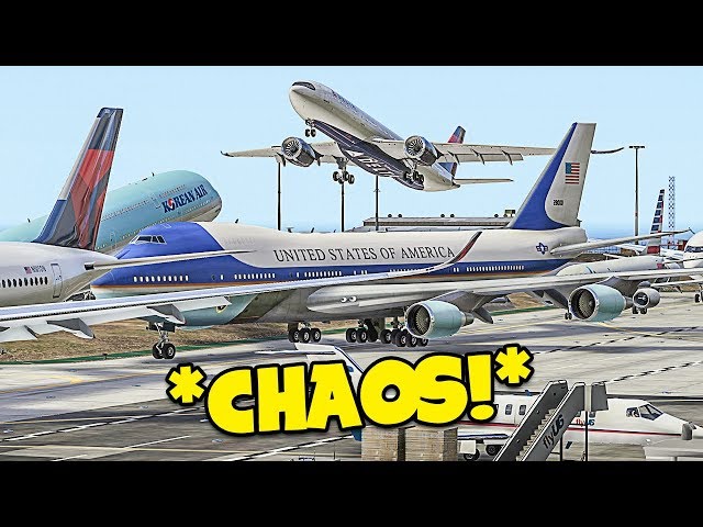 CHAOS at LAX in GTA 5 FiveM Flight Simulator Online