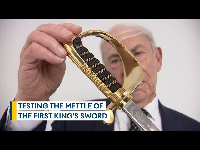 Testing swords for the King's coronation with the 'Godfather of Sword'