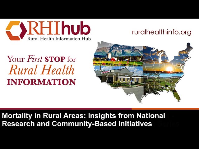 Mortality in Rural Areas: Insights from National Research and Community-Based Initiatives