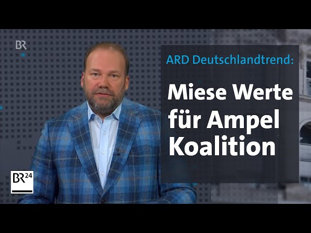 ARD Deutschlandtrend: Miese Werte für Ampel-Koalition | 18:30 Uhr BR24 TV