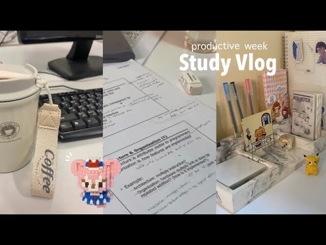 Study Vlog ☆⋆📄: productive week, book haul ڤڵۆگی زانکۆ