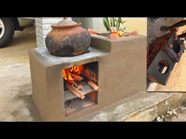 Cement Diy Idea ! Technology for building smoke free cement stoves Easy At home ,