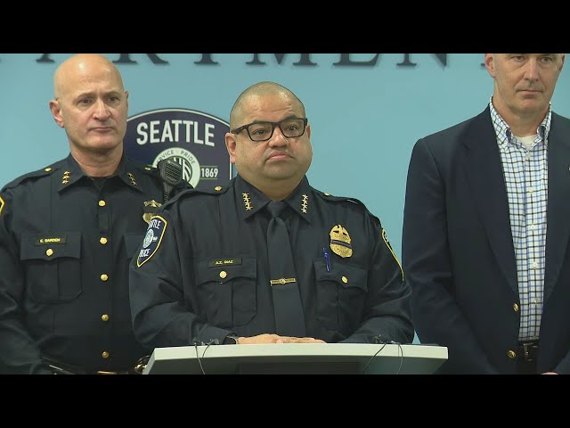 Seattle Chief of Police Adrian Diaz speaks about recent homicide arrests