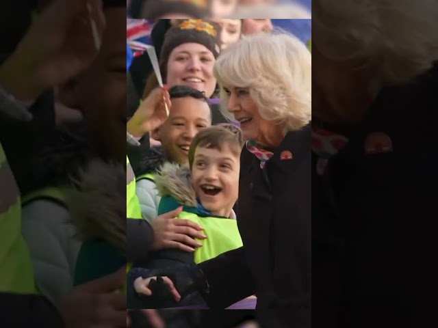 Queen Camilla Greeted by Happy Children in Bath