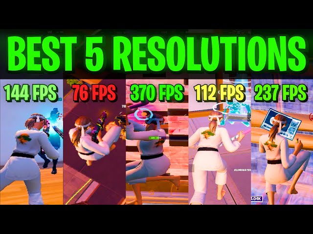The BEST 5 Stretched Resolutions in Fortnite! (HUGE FPS BOOST)