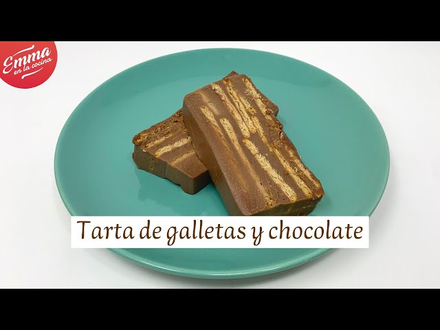 La TARTA DE GALLETAS Y CHOCOLATE más fácil | Sin horno