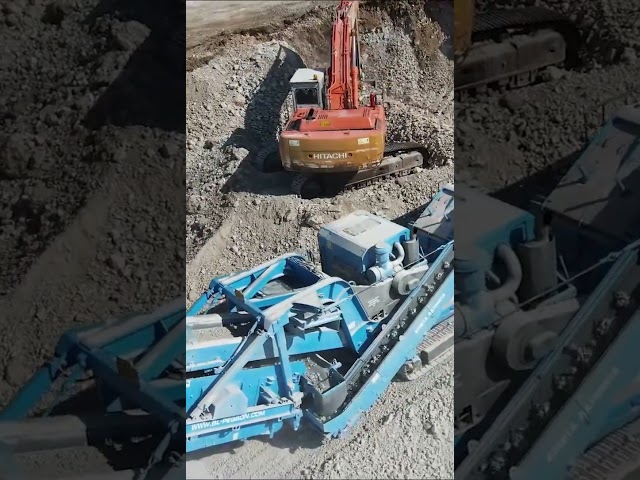 Working Team Of Impact Crusher, Aerial View - #megamachineschannel