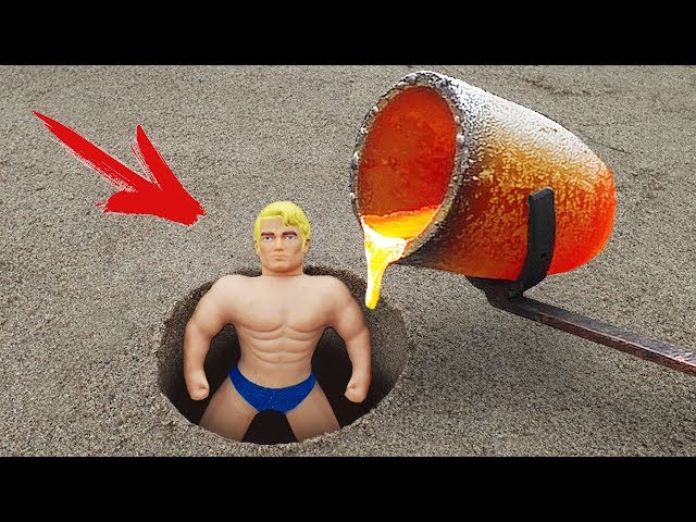Experiment: Lava and Stretch Armstrong Underground!
