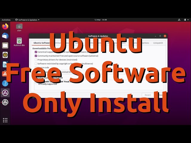 Ubuntu - Free Software Only Install